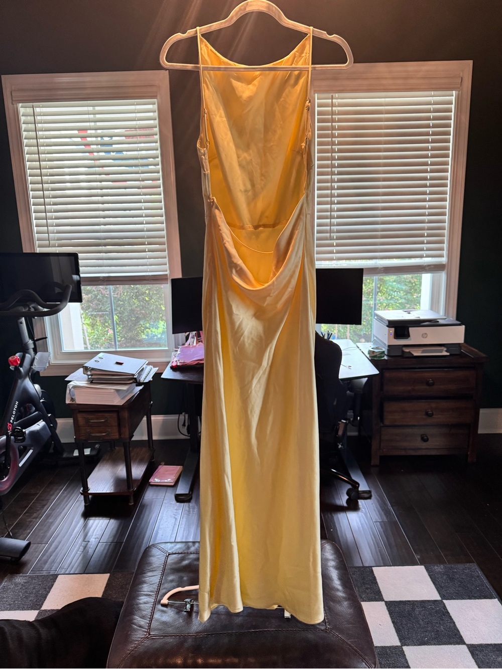Saints & Secrets Yellow Satin Slip Dress